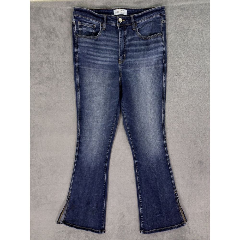BKE Denim Jeans Womens 32 Blue Billie Bootcut Slim Dark Wash High Rise Stretch